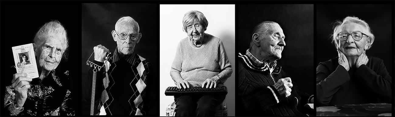 Några av de hundraåringar som jag porträtterat i projektet 100!